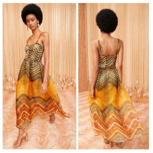 Ulla Johnson Gisele Watercolor Print Silk Sleeveless Midi
Cocktail Dress size 6 - Picture 2 of 12